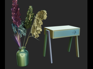 Wooden Nightstand side table 3Dモデル