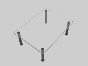 Glass table 3D 模型
