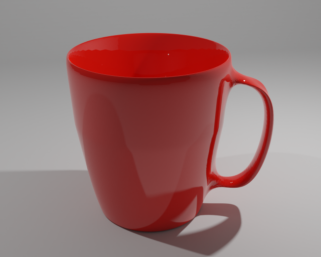Red mug 3D Model .c4d .max .obj .3ds .fbx .stl .blend 
