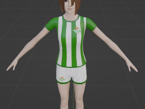 The pretty girl from Betis 3D-Modell