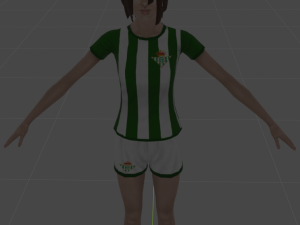 The pretty girl from Betis 3D Model