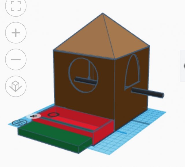 Bird house with hanging feeder 3D Принт Модель .c4d .max .obj .3ds .fbx .stl .blend 