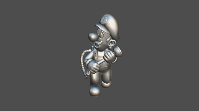 Luigi in mansion 3D Модель .c4d .max .obj .3ds .fbx .stl .blend 