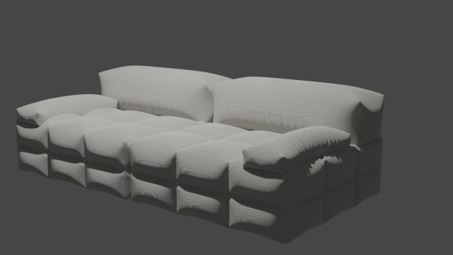 Modern white sofa 3D Modell .c4d .max .obj .3ds .fbx .stl .blend