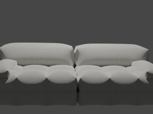 Modern white sofa 3D Model