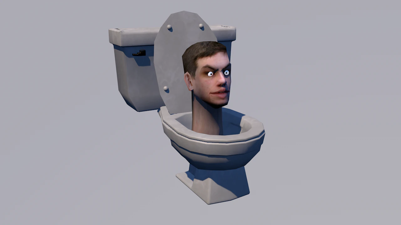 Skibidi Toilet 3D Model .c4d .max .obj .3ds .fbx .stl .blend