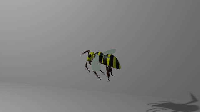 BEE 3D Модель .c4d .max .obj .3ds .fbx .stl .blend 