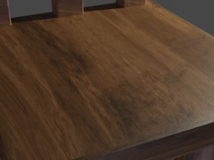 Small wooden chair 3D Model