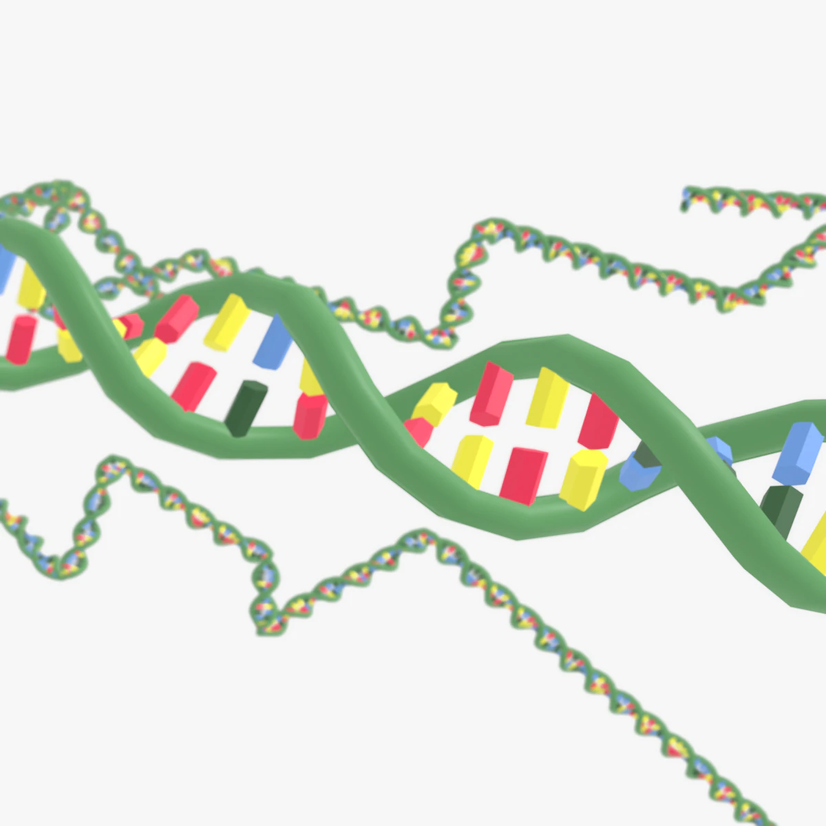 Structure of DNA 3D Model .c4d .max .obj .3ds .fbx .stl .blend 