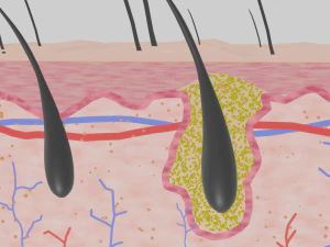 Skin anatomy 3D Model