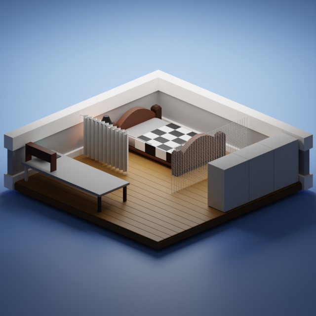 Room 3D Model .c4d .max .obj .3ds .fbx .stl .blend 