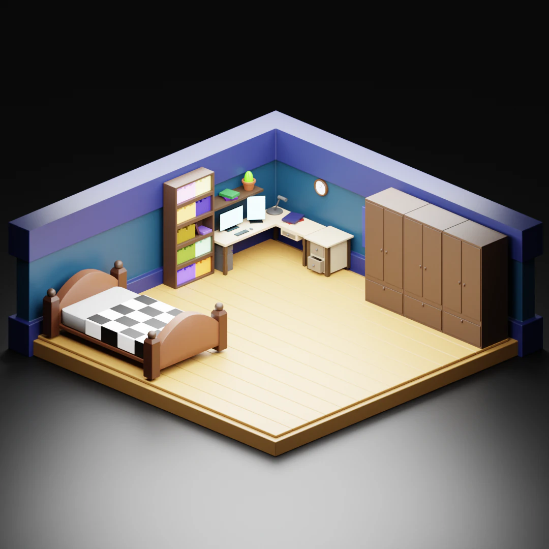 Room 3D Model .c4d .max .obj .3ds .fbx .stl .blend 