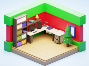 Christmas room Model 3D