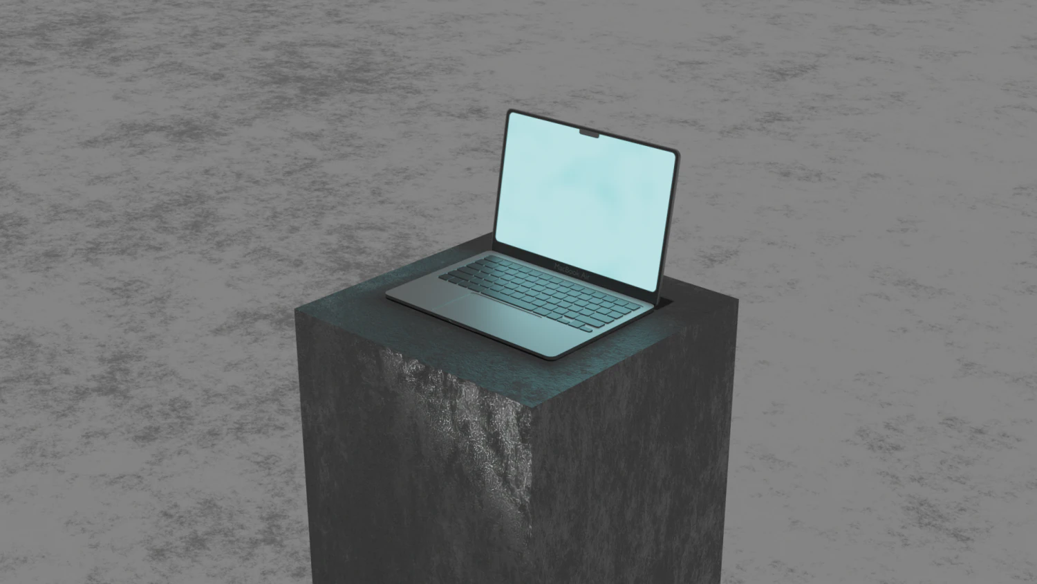 MacBook Air 3D Model .c4d .max .obj .3ds .fbx .stl .blend 