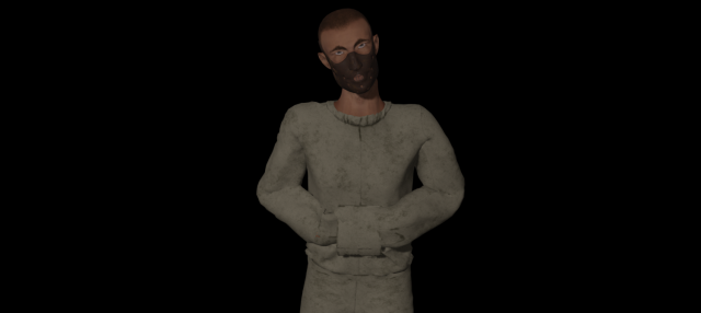 Mental Hospital Male Patient Character Modèle 3D .c4d .max .obj .3ds .fbx .stl .blend 