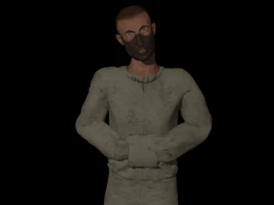 精神病院男病人性格 3D 模型