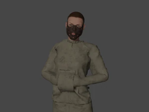 精神病院女病人 3D 模型