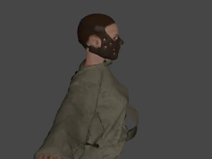 Mental Hospital Female Patient 3D Model