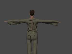 Mental Hospital Female Patient 3D Model