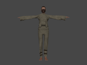 Mental Hospital Female Patient Modelo 3D