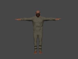 Mental Hospital Bigboy Patient Character 3D Model