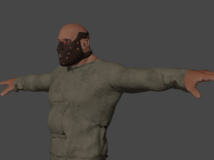 Mental Hospital Bigboy Patient Character Model 3D