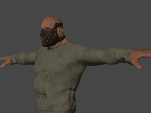 Mental Hospital Bigboy Patient Character 3D Model