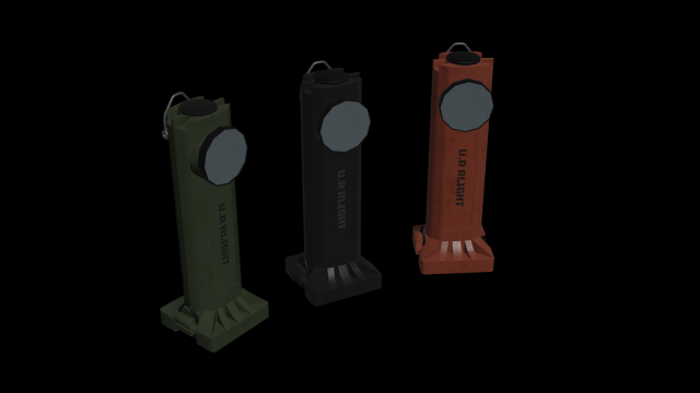 Right Angle Flashlight 3D Model .c4d .max .obj .3ds .fbx .stl .blend 