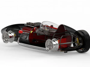 1958 Ferrari 256 F1 V12 3D Model