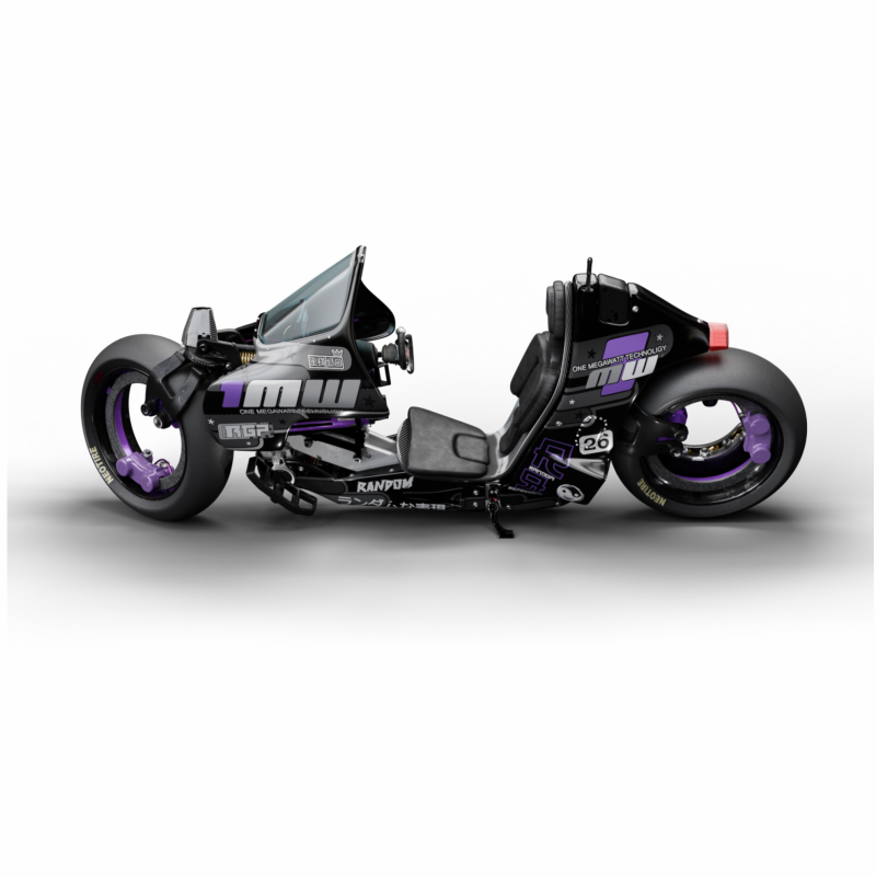 Cyberpunk motorcycle 3D Random Represent 3D Model .c4d .max .obj .3ds .fbx .stl .blend 