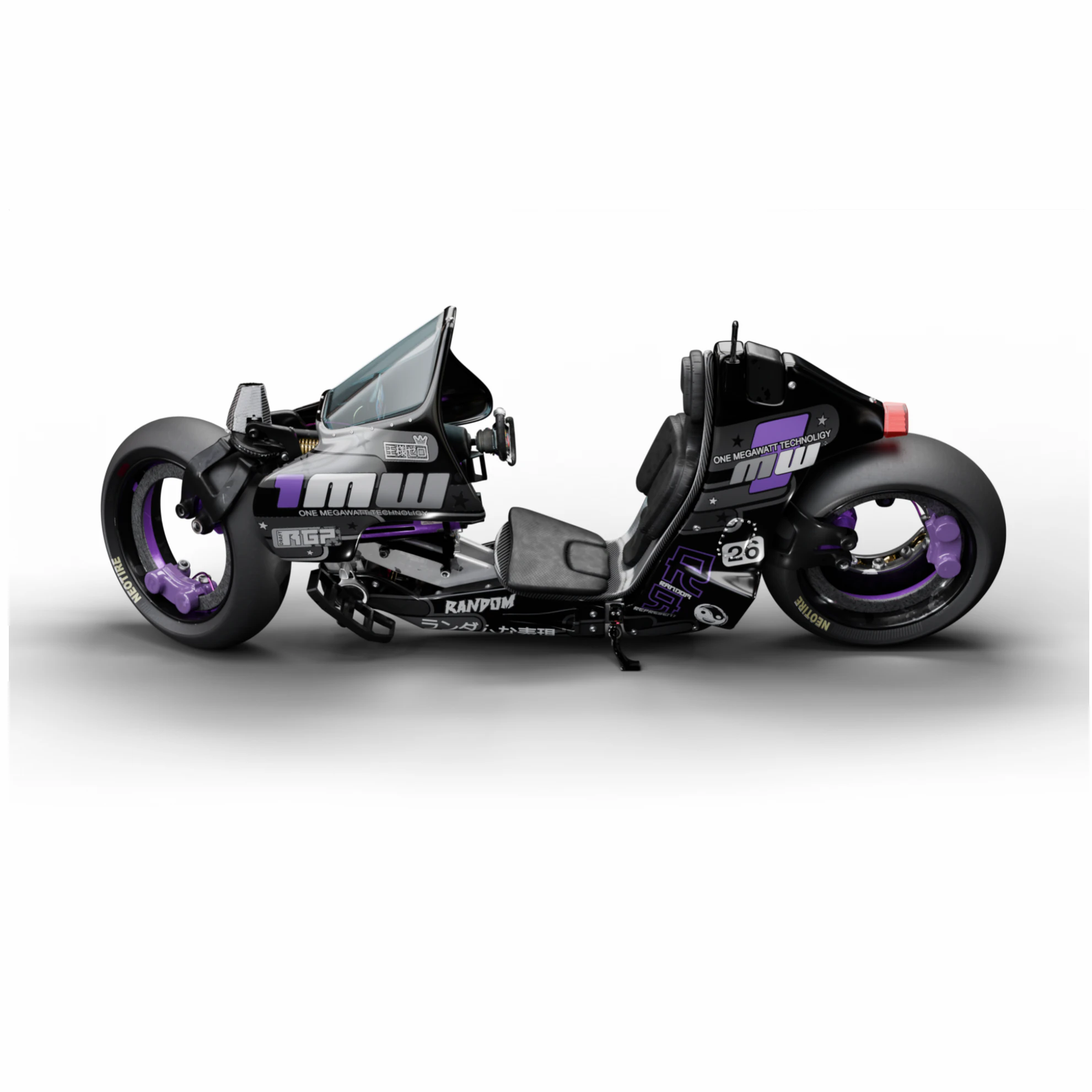 Cyberpunk motorcycle 3D Random Represent 3D Model .c4d .max .obj .3ds .fbx .stl .blend