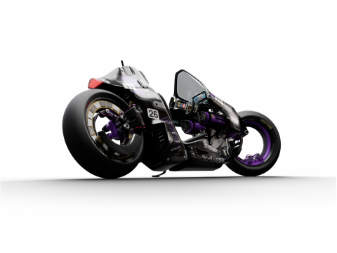 Cyberpunk motorcycle 3D Random Represent 3D Model