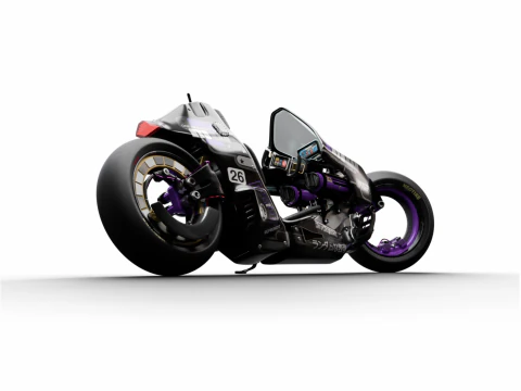 Cyberpunk motorcycle 3D Random Represent 3D Model