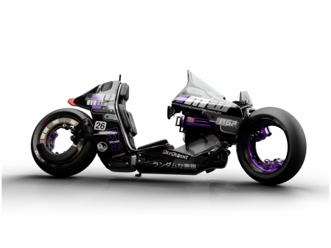 Cyberpunk motorcycle 3D Random Represent 3D Model