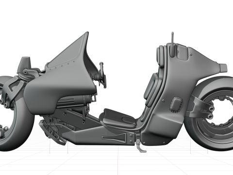 Cyberpunk motorcycle 3D Random Represent 3D Model