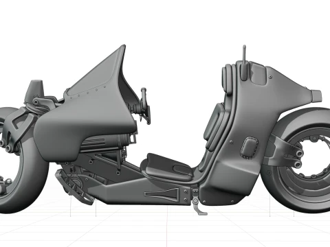 Cyberpunk motorcycle 3D Random Represent 3D Model