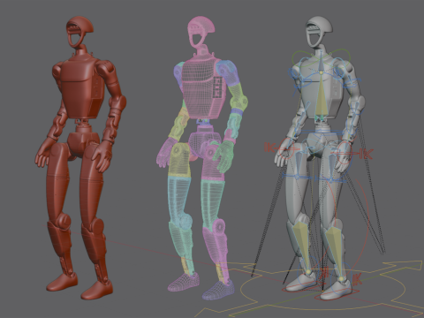 Unirandom G1 Unitree animate 3Dモデル