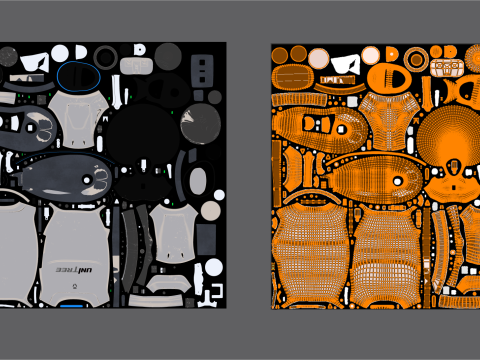 Unirandom G1 Unitree animate 3Dモデル