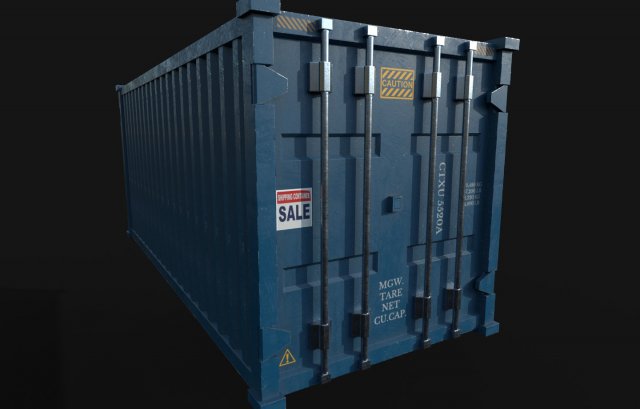 Cargo Container 40 feet long 3D Model $28 - .max .fbx .obj - Free3D