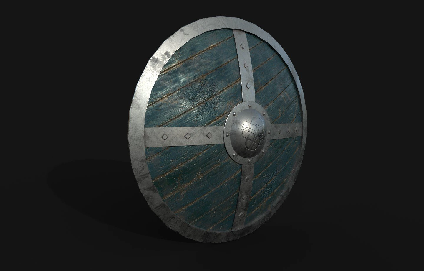 Medieval Shield 3D Model .c4d .max .obj .3ds .fbx .stl .blend 