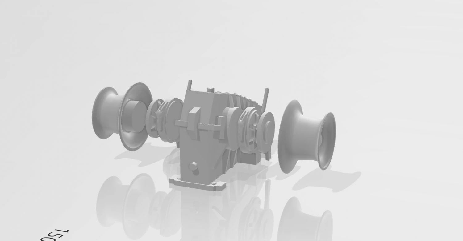 ANCHOR WINCH FOR SHIP MODELS 3D Print Model .c4d .max .obj .3ds .fbx .stl .blend 