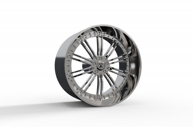 ASANTI AF128 WHEEL 3D MODEL 3Dプリントモデル .c4d .max .obj .3ds .fbx .stl .blend
