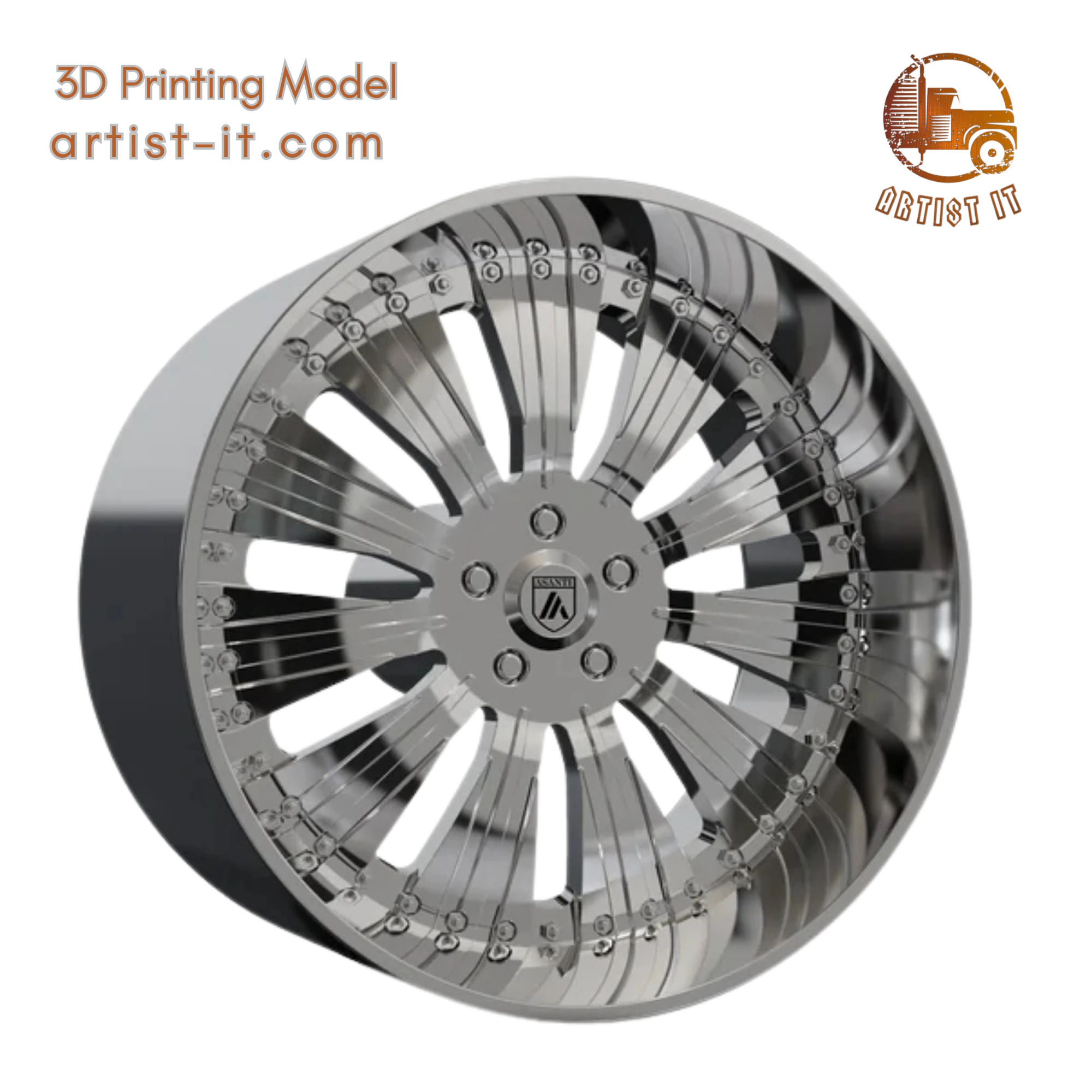 ASANTI AF136 WHEEL 3D MODEL 3D Print Model .c4d .max .obj .3ds .fbx .stl .blend 