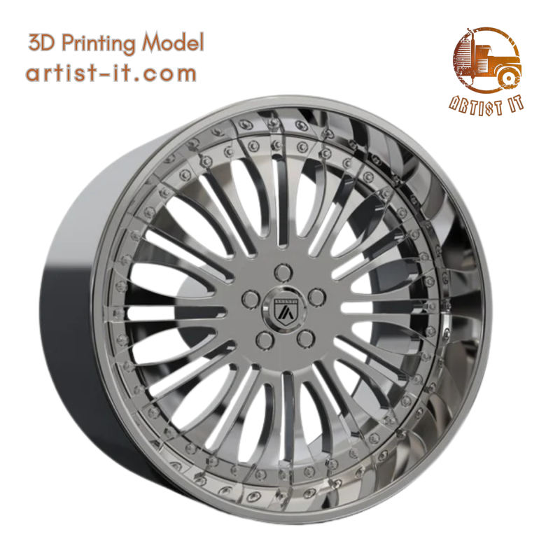 ASANTI AF137 WHEEL 3D MODEL 3D Print Model .c4d .max .obj .3ds .fbx .stl .blend 