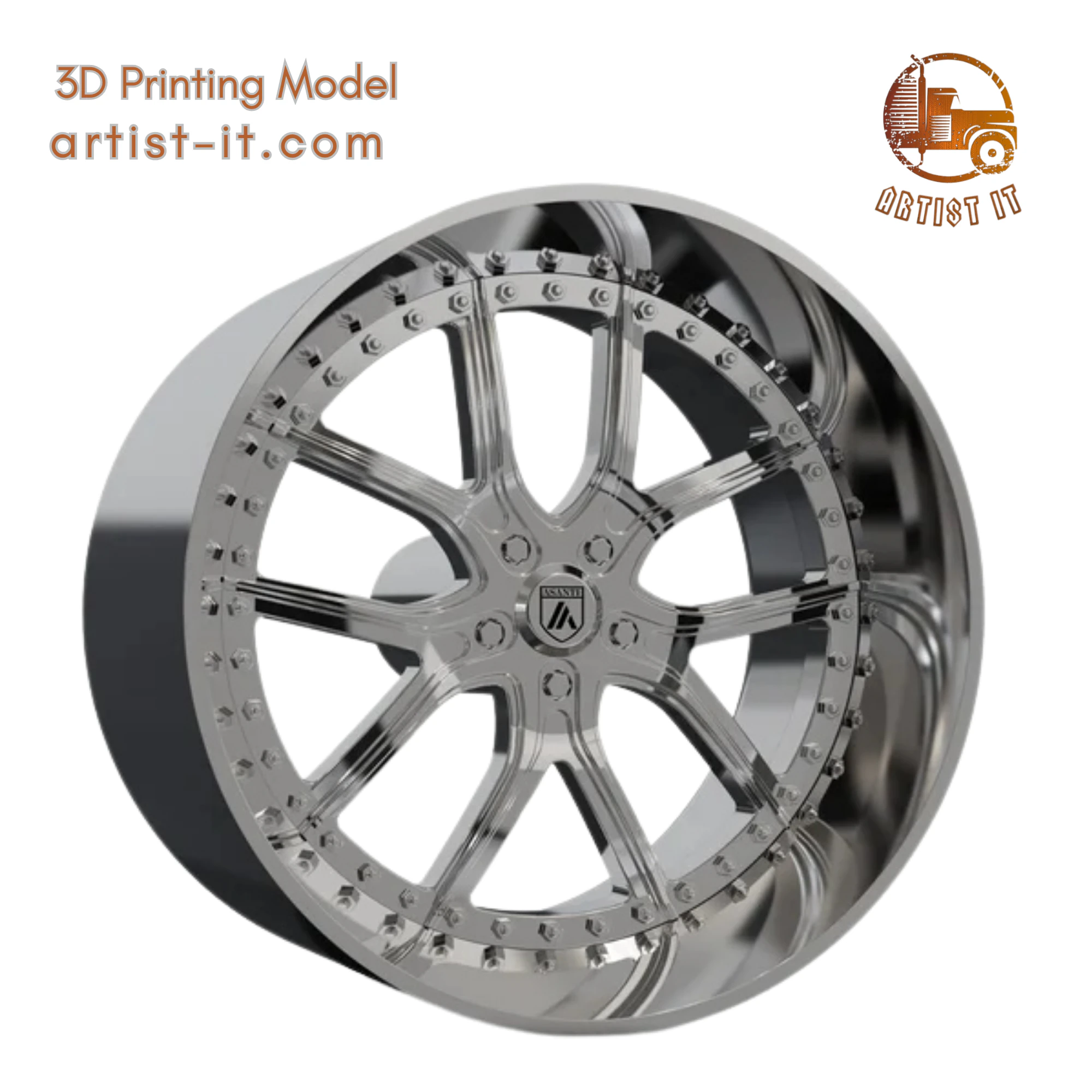 ASANTI AF150 WHEEL 3D MODEL 3D Print Model .c4d .max .obj .3ds .fbx .stl .blend
