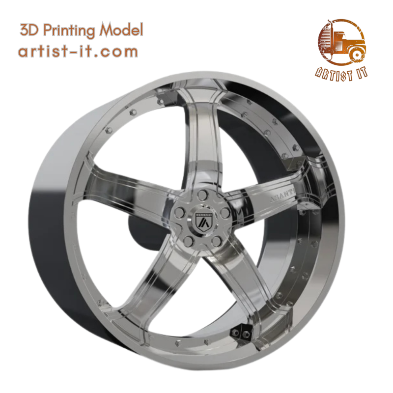 ASANTI AF165 WHEEL 3D MODEL 3D Print Model .c4d .max .obj .3ds .fbx .stl .blend 