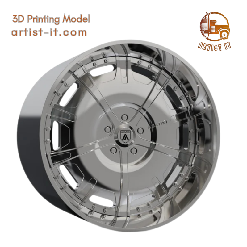 ASANTI AF182 WHEEL 3D MODEL 3D Print Model .c4d .max .obj .3ds .fbx .stl .blend 