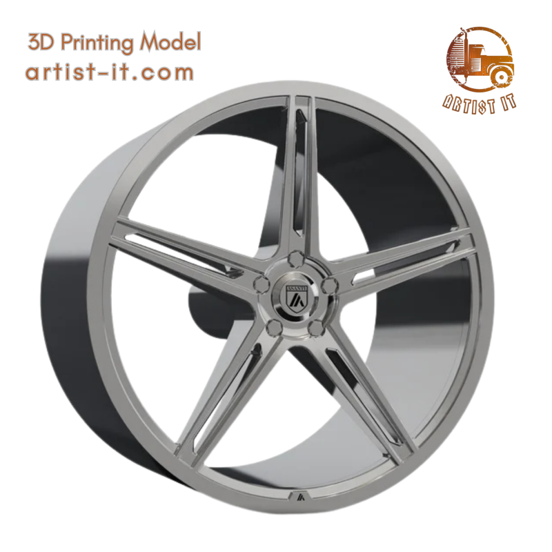 ASANTI ALPHA 5 WHEEL 3D MODEL 3D Print Model .c4d .max .obj .3ds .fbx .stl .blend 
