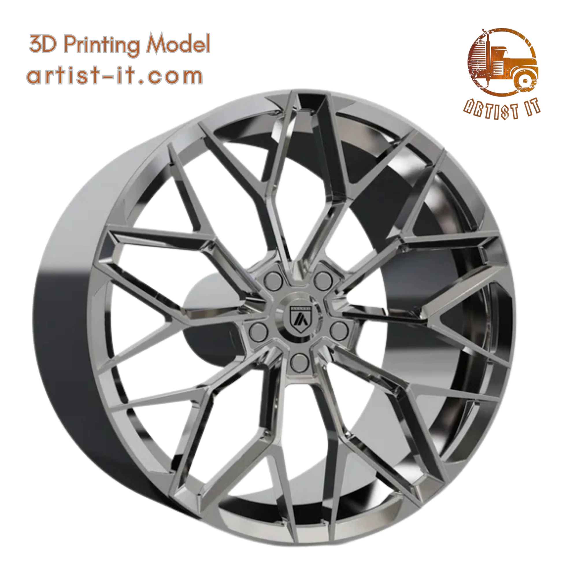 ASANTI MOGUL 5 WHEEL 3D MODEL 3D Print Model .c4d .max .obj .3ds .fbx .stl .blend