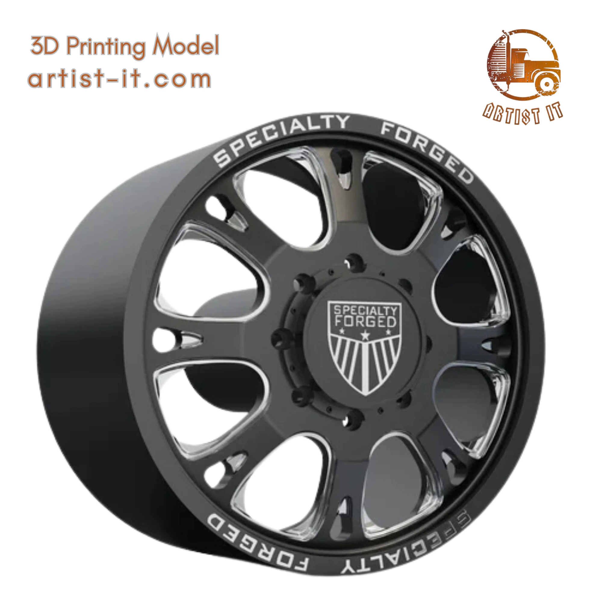 FRONT SPECIALITY FORGED D002 WHEEL 3D MODEL 3D Print Model .c4d .max .obj .3ds .fbx .stl .blend